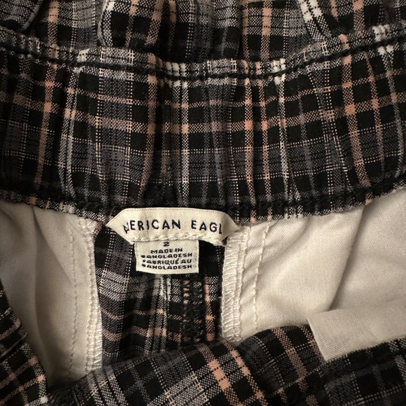 American Eagle Outfitters Plaid High Waist Shorts - Black and White - Picture 3 of 3
